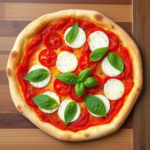 Pizza Margherita, con pomodoro fresco, mozzarella e basilico