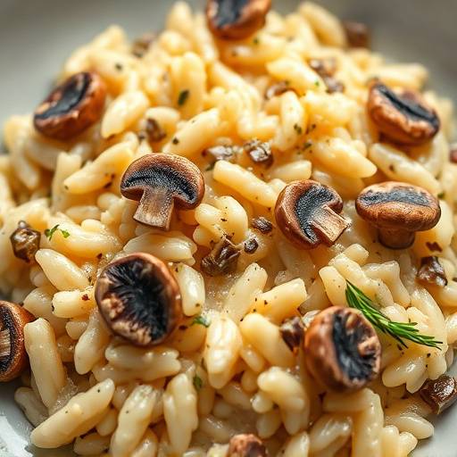 Risotto ai funghi porcini, un piatto cremoso e profumato con riso e funghi