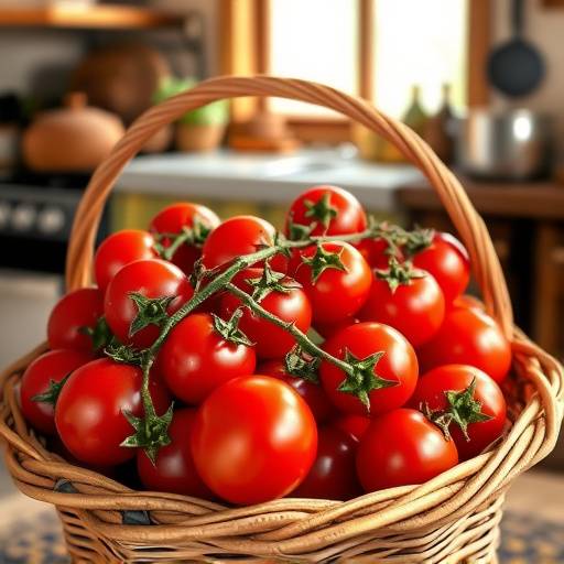 Un cesto pieno di pomodori rossi maturi, pronti per essere utilizzati in cucina